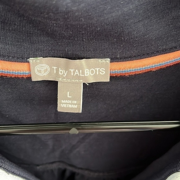 T by Talbots Women’s Navy Blue Sleeveless Polo Shirt Size Large NWOT - Picture 2 of 7